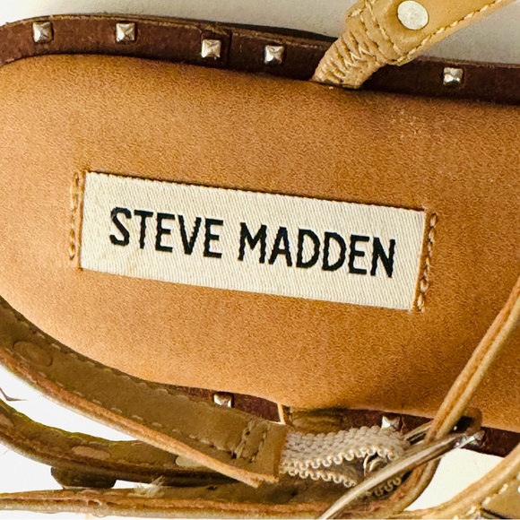 Steve Madden Silver Studded Brown Sandals - Picture 6 of 15